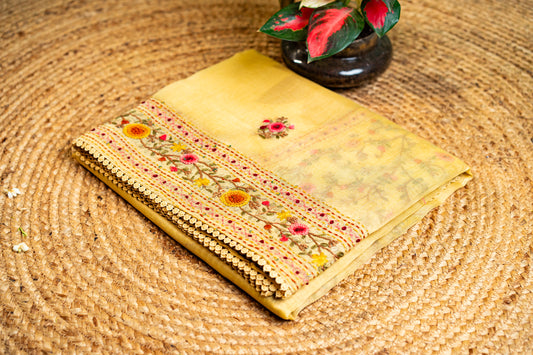 Chanderi- Katha work