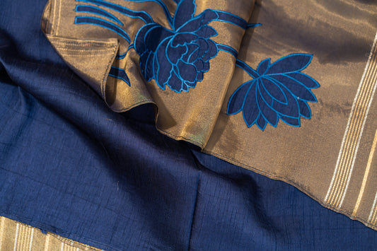 Tissue Silk with Applique work