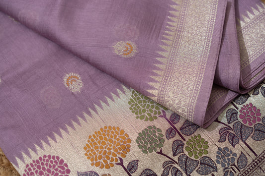 Tussar Gorgette with Meenakari work