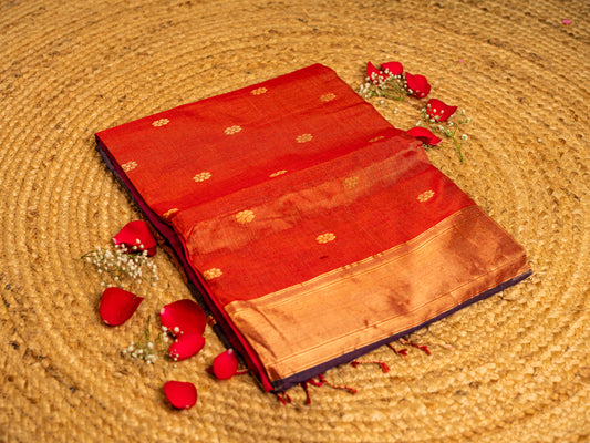 Maheshwari Tissue Saree with butti weaving