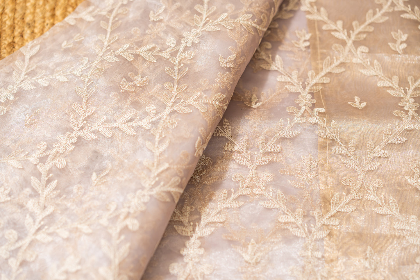 Glass Tissue with Embroidery jaal work