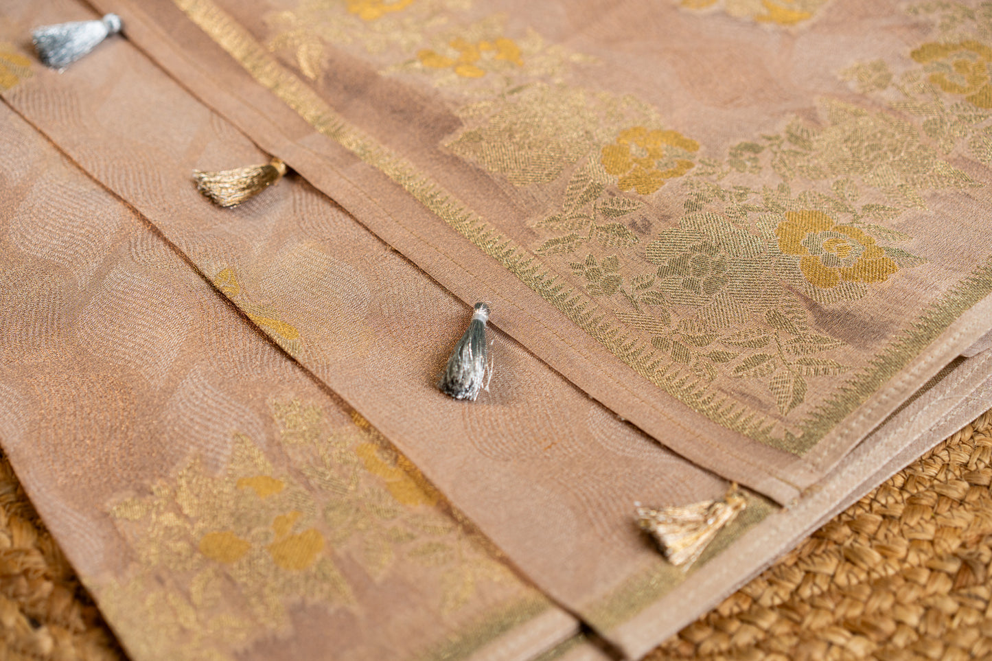 tissue saree with delicate sonarupa jari scallop work