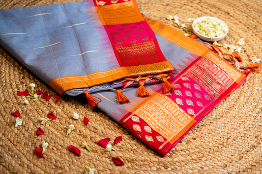 Tussar Contrast Border Saree
