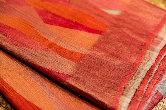 Pure Tussar Silk Saree - Red