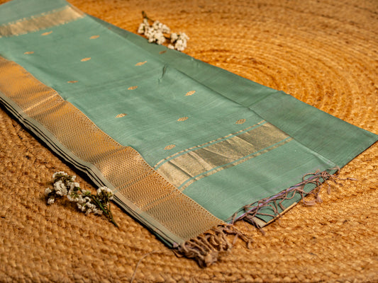 Maheshwari Zari Resham Thread Border with all over Butti Weaving