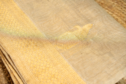 Tissue Silk- Gold Scallop work