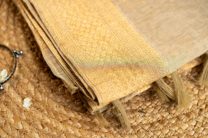 Tissue Silk- Gold Scallop work