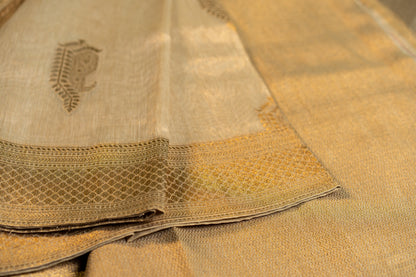Tissue Silk- Gold Scallop work