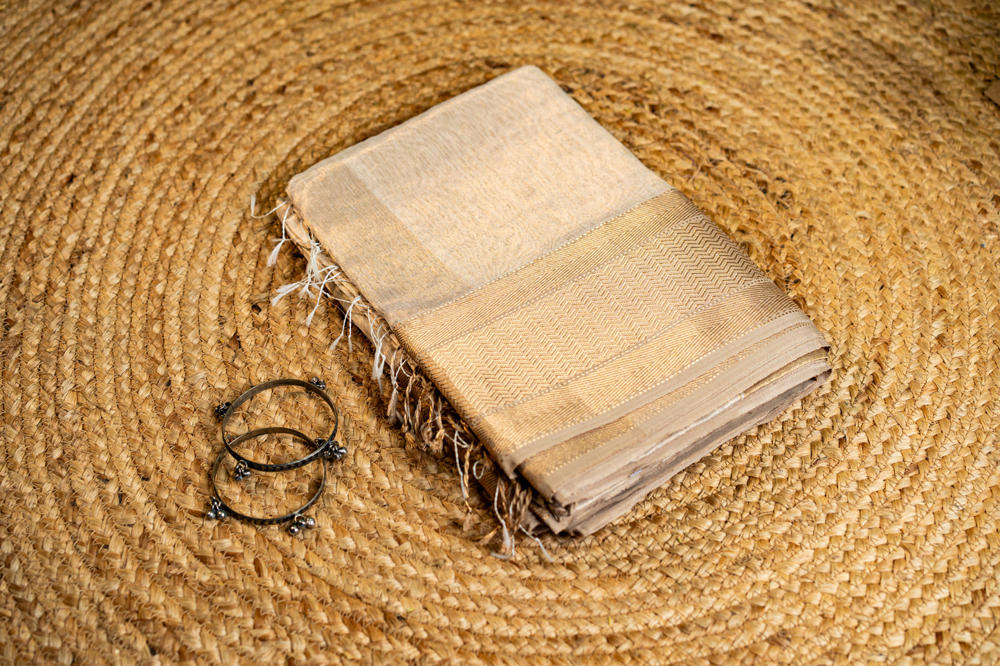 Exclusive Maheshwari Tissue Sarees with Butti Weaving on Overall Body