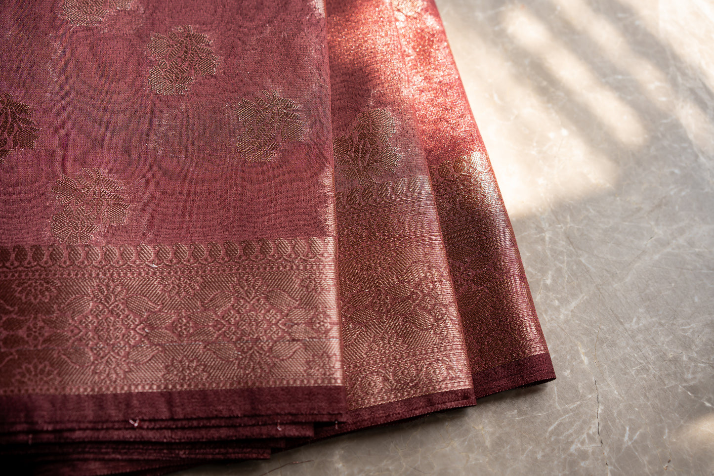 Tissue silk- with zari work