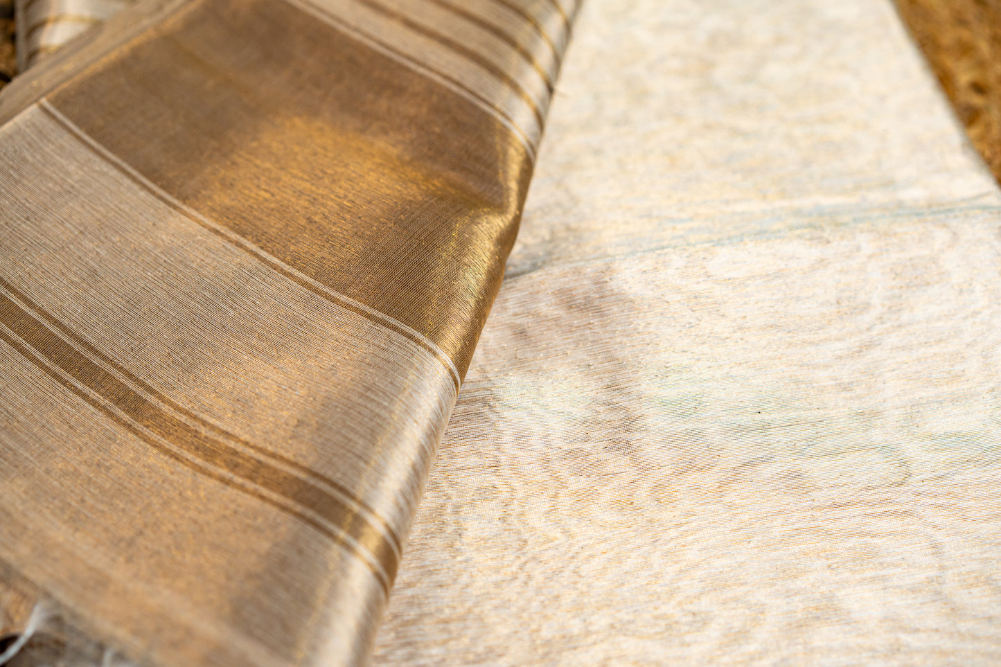 Exclusive Maheshwari Tissue Sarees with Butti Weaving on Overall Body