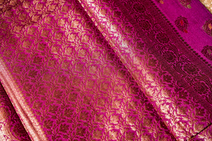 Muga Silk with antique jari work