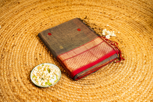 Maheshwari Tissue Sarees with Butti Weaving on Overall Body