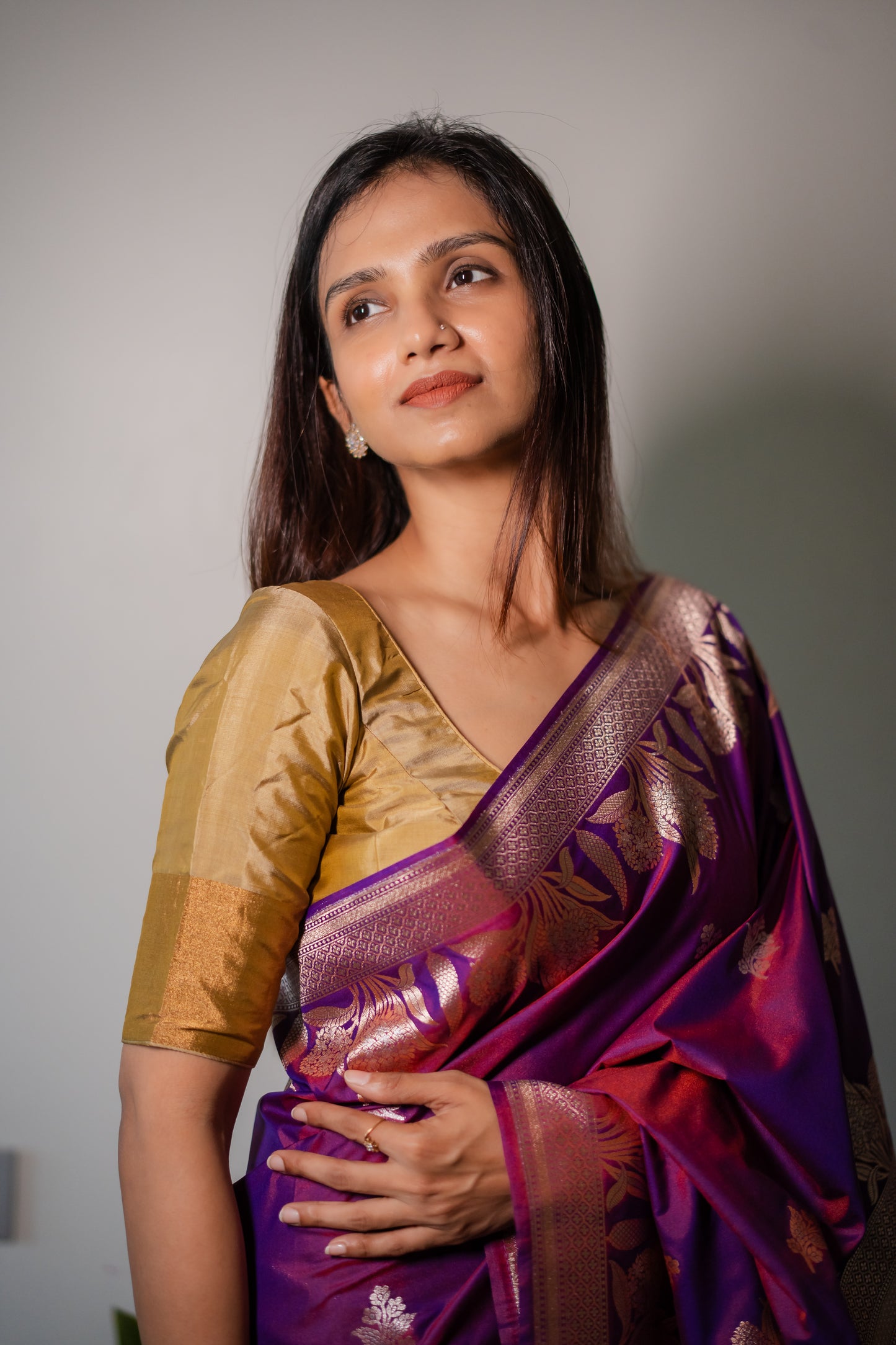 mashru Silk with zari work