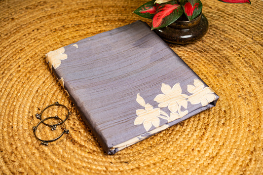 Chanderi saree- Applique work