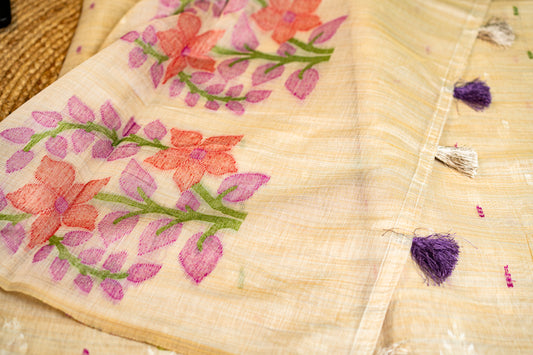 Chanderi- Jamdani work