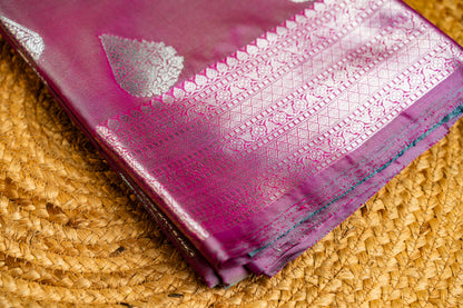 Banarasi saree with Meenakari silver zari work