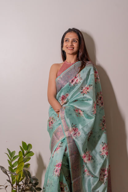 Chiniya Silk -Jamewar work