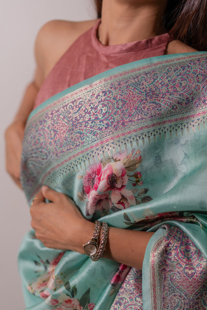 Chiniya Silk -Jamewar work