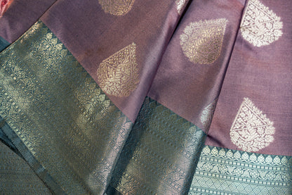 Banarasi saree with Meenakari silver zari work