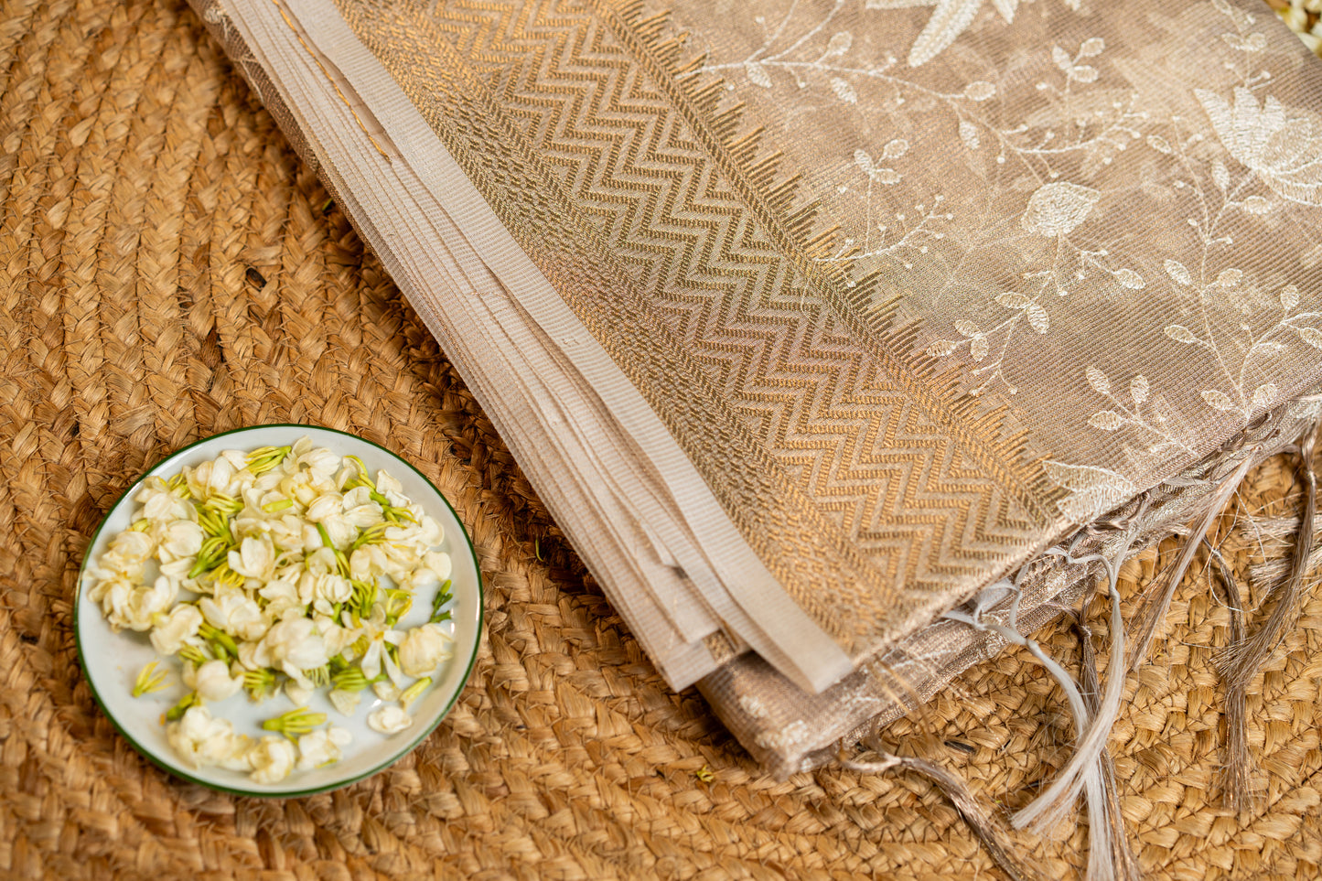 Tissue by Kota- floral and nature inspired Tonal Threadwork