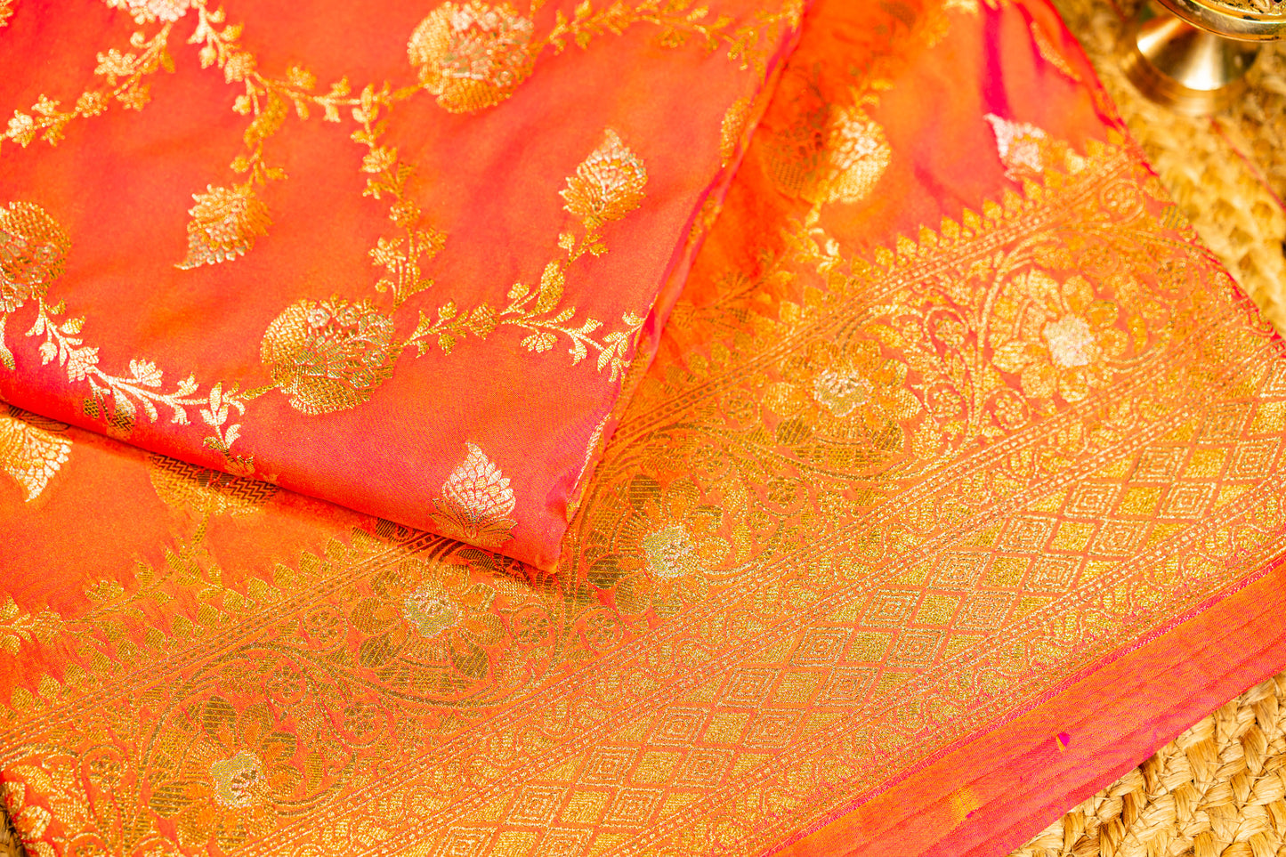 Mushroo Silk Saree with Sonarupa Jaal Work