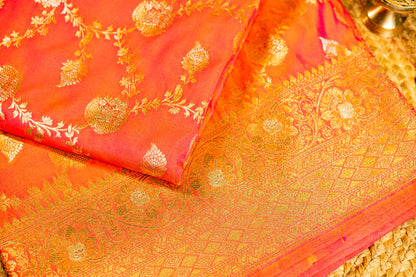 Mushroo Silk Saree with Sonarupa Jaal Work