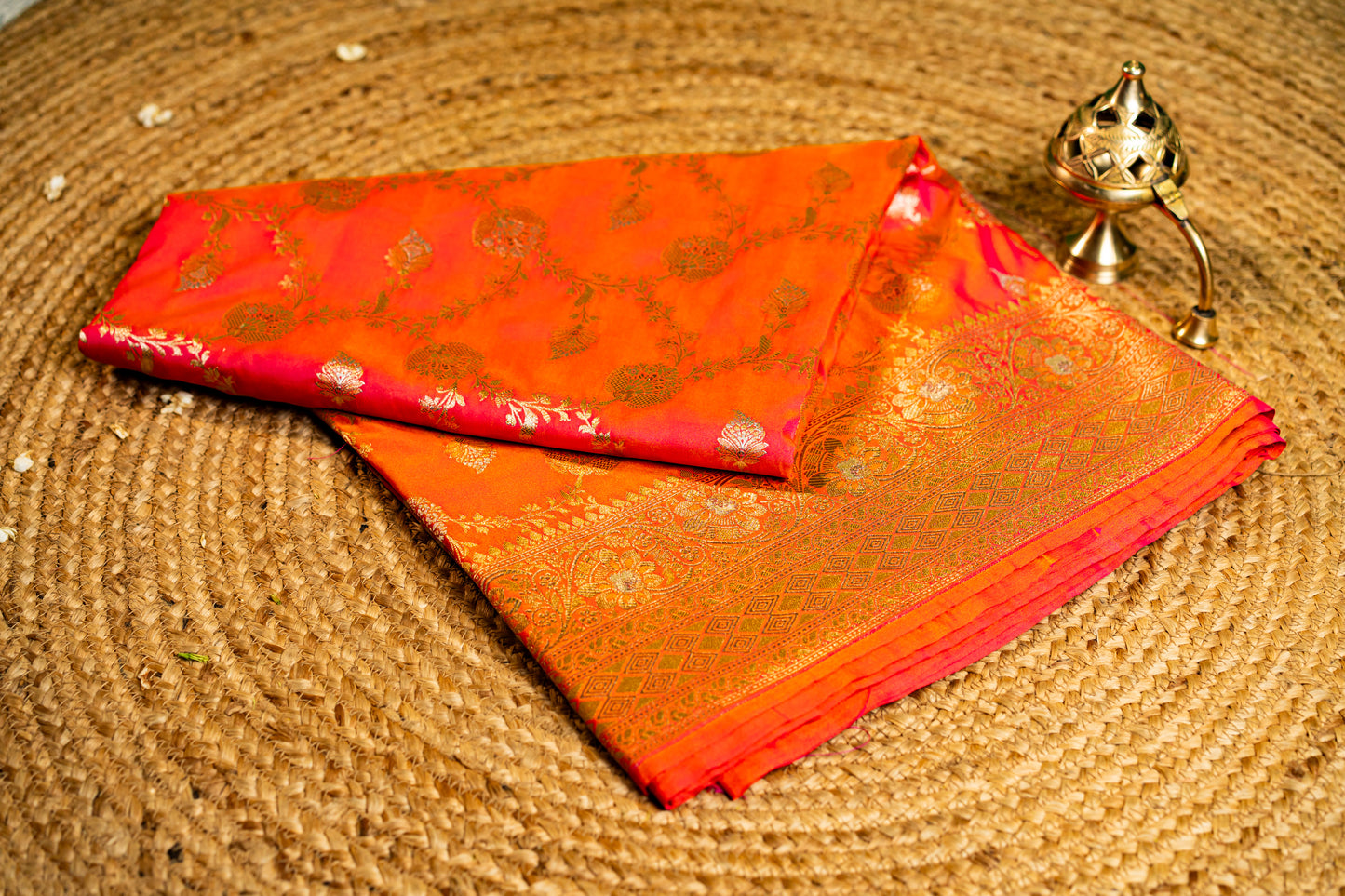 Mushroo Silk Saree with Sonarupa Jaal Work