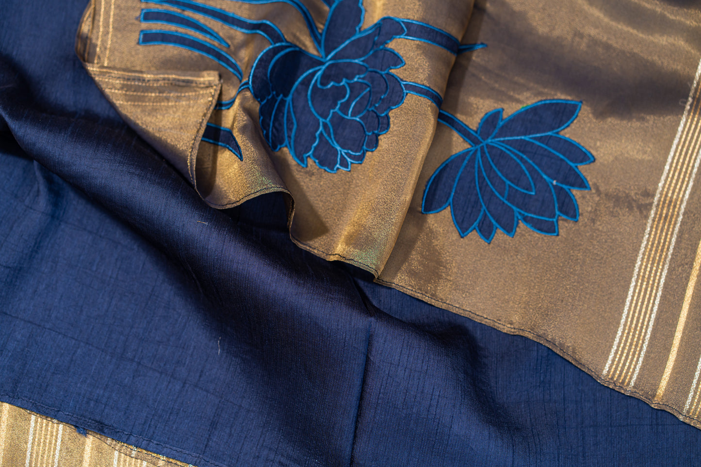 Tissue Silk with Applique work