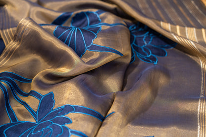 Tissue Silk with Applique work