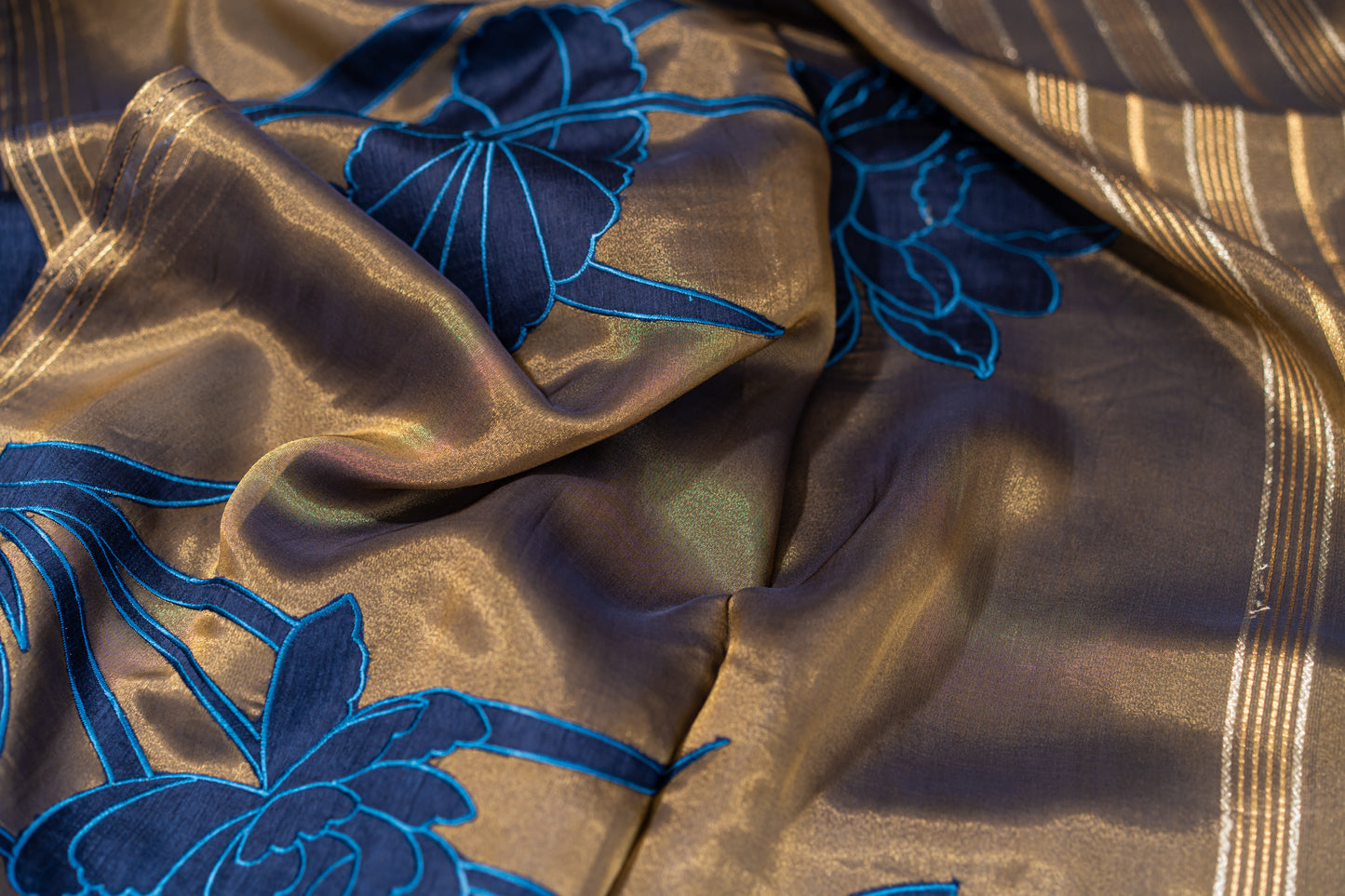 Tissue Silk with Applique work