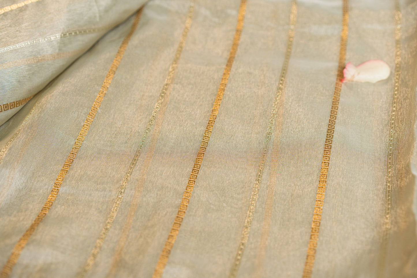 Tissue saree- Sonarupa work and embroidery on pallu