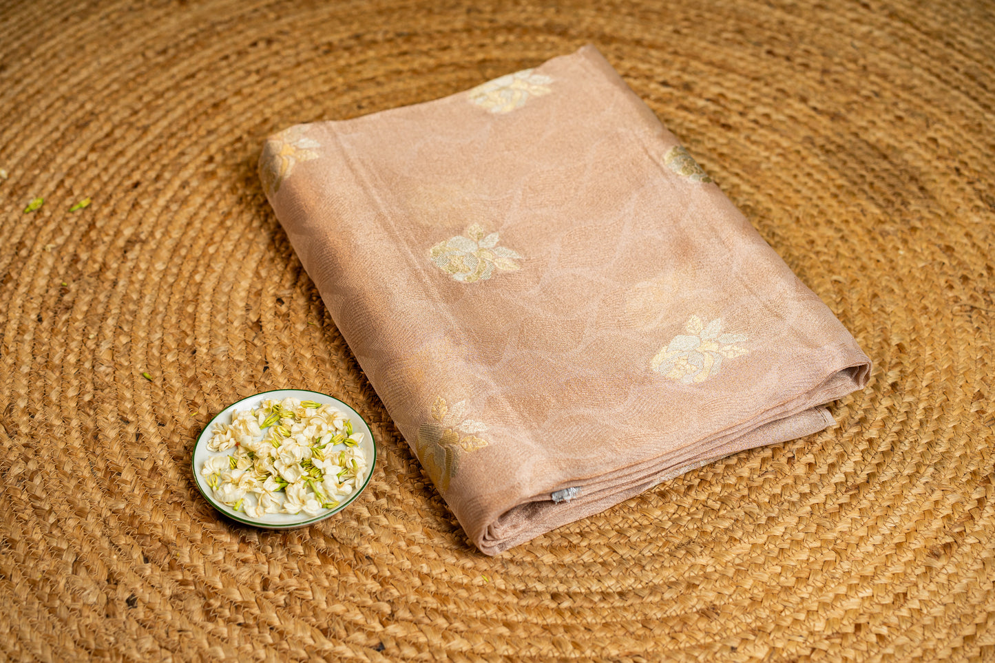 tissue saree with delicate sonarupa jari scallop work