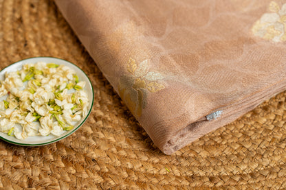 tissue saree with delicate sonarupa jari scallop work