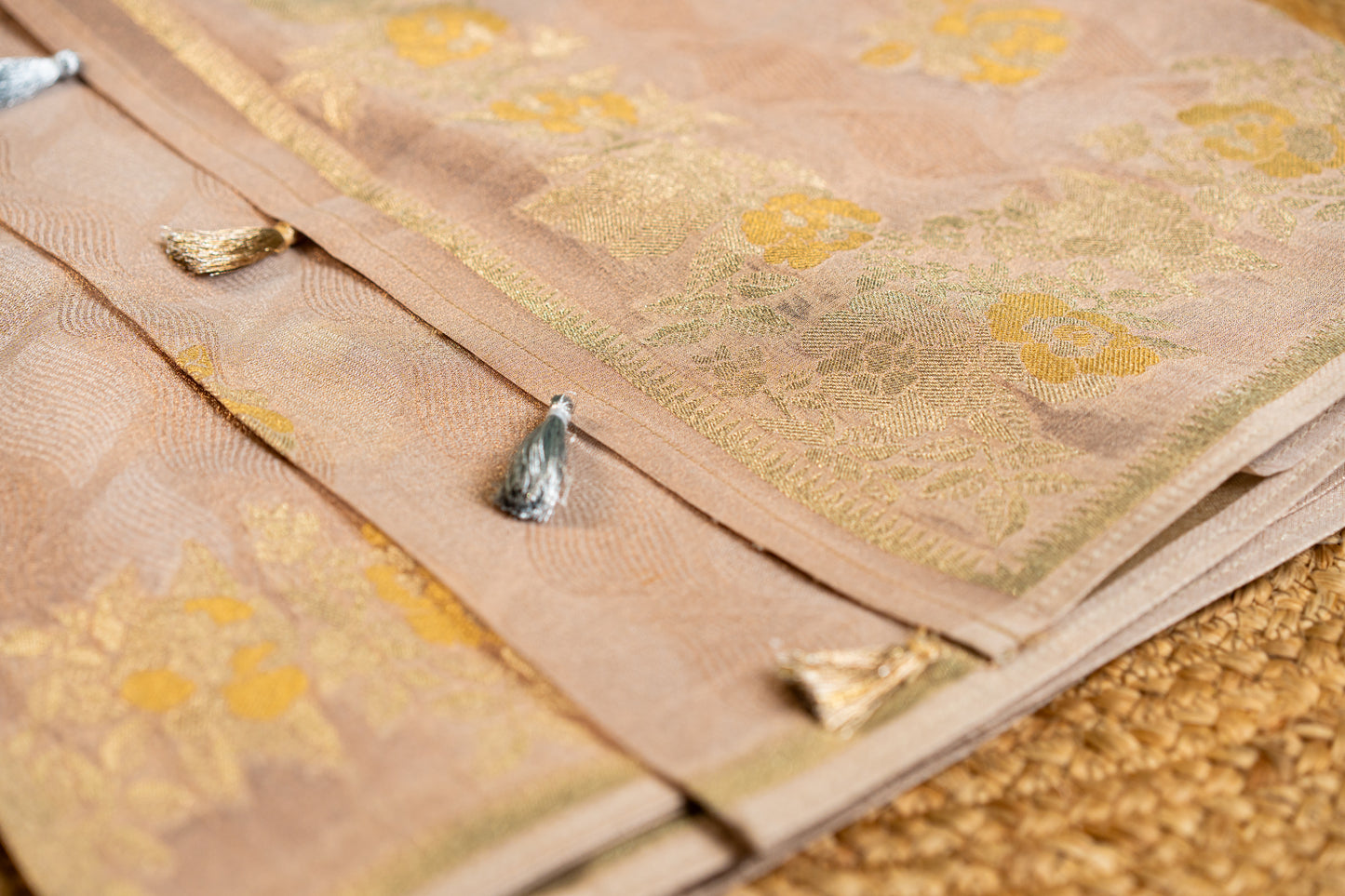 tissue saree with delicate sonarupa jari scallop work