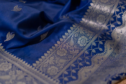 Mashru Silk with silver zari work
