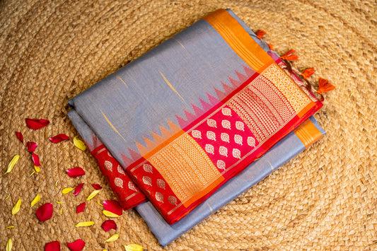 Tussar Contrast Border Saree