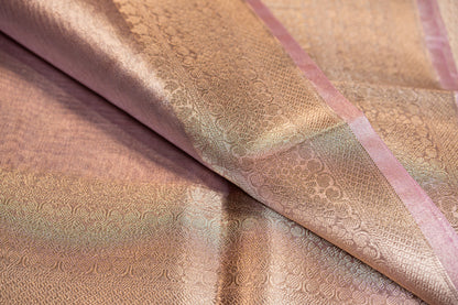 Tissue silk- silver zari pallu