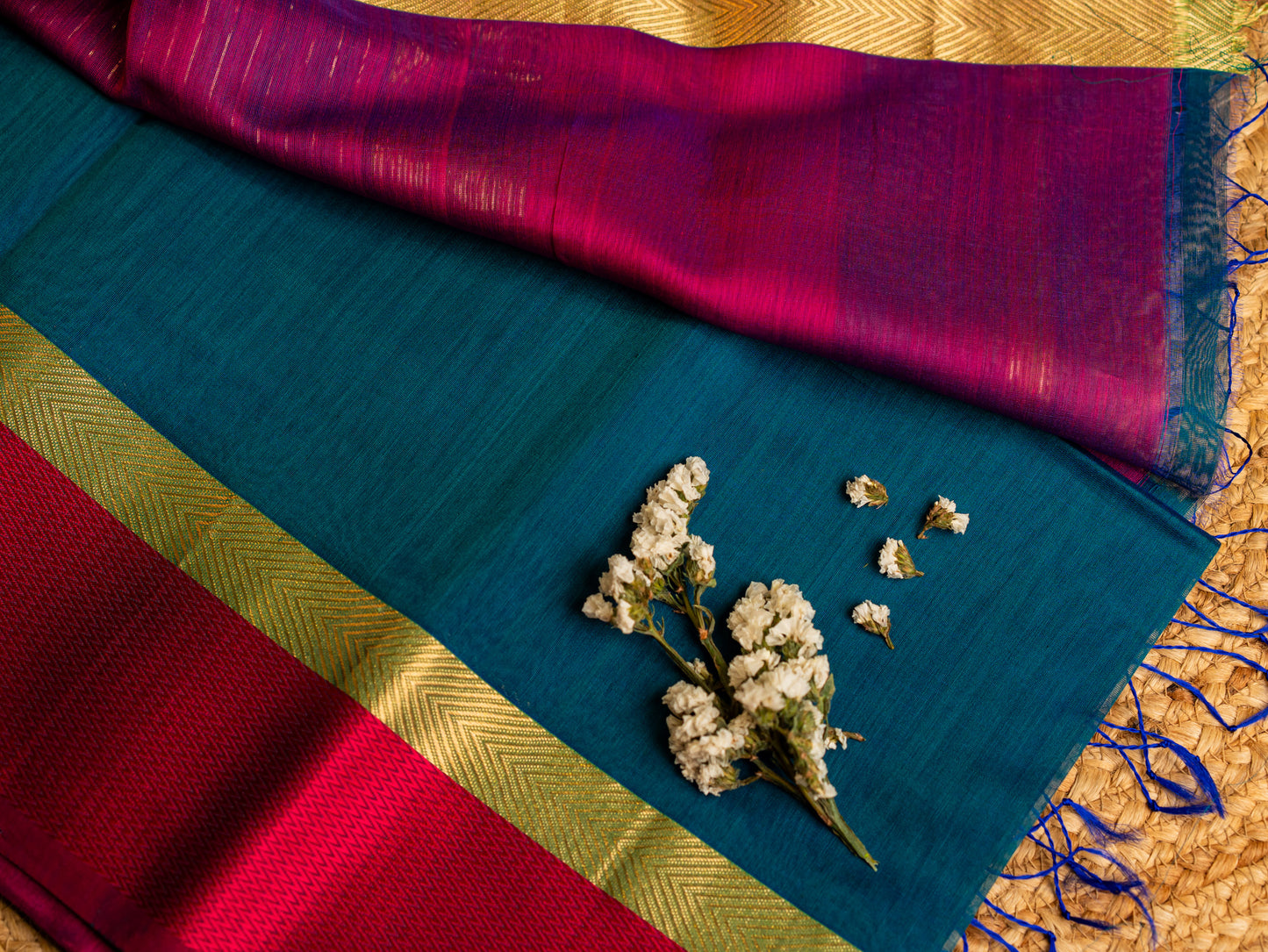 Maheshwari Ganga Jamuna Resham Thread Border