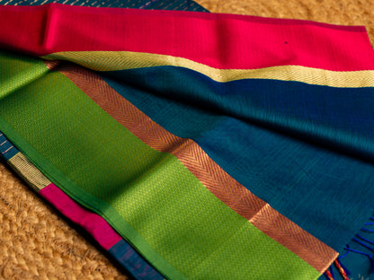 Maheshwari Ganga Jamuna Resham Thread Border