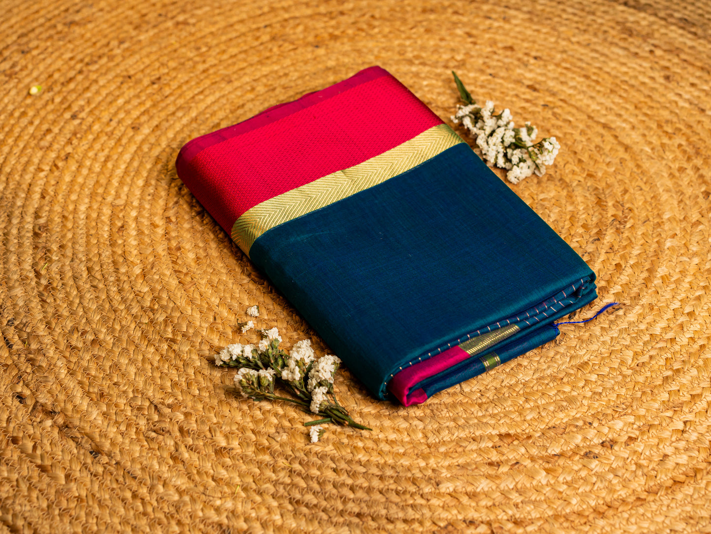 Maheshwari Ganga Jamuna Resham Thread Border