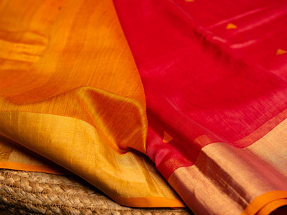 Maheshwari Triangle Butti Weaving Saree