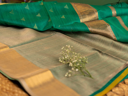 Maheshwari Triangle Butti Weaving Saree