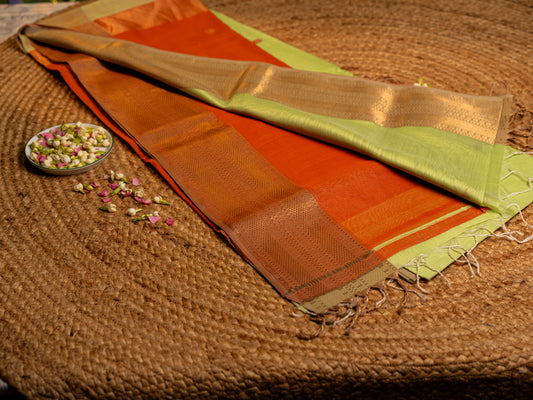 Maheshwari  Zari and Resham Thread Border