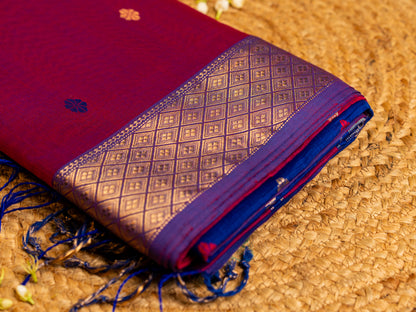 Maheshwari Resham Thread Border with all over Thread Butti Weaving