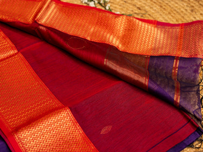 Maheshwari Zari Coin Butta Pallu Sarees with all over Butti weaving
