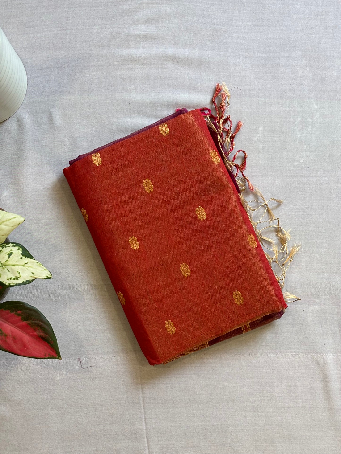 Maheshwari Tissue Sarees with Butti Weaving on Overall Body